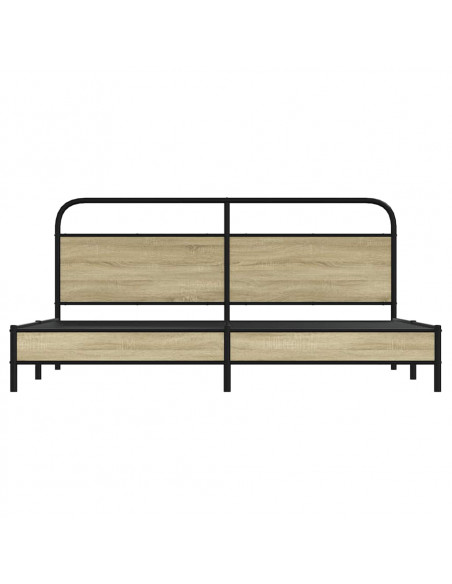 Giroletto senza Materaso in Metallo Rovere Sonoma 200x200 cm