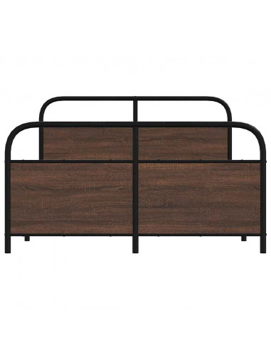Giroletto senza Materasso in Metallo Rovere Marrone 140x190 cm