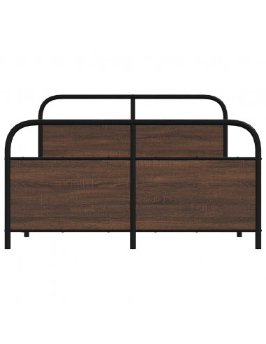 Giroletto senza Materasso in Metallo Rovere Marrone 140x200 cm