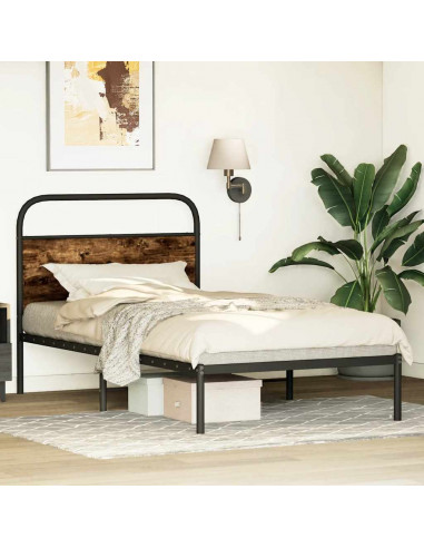 Giroletto senza Materasso Rovere Fumo 100x190 cm in Truciolato