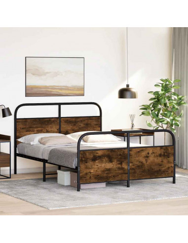 Giroletto senza Materasso Rovere Fumo 120x200 cm in Truciolato