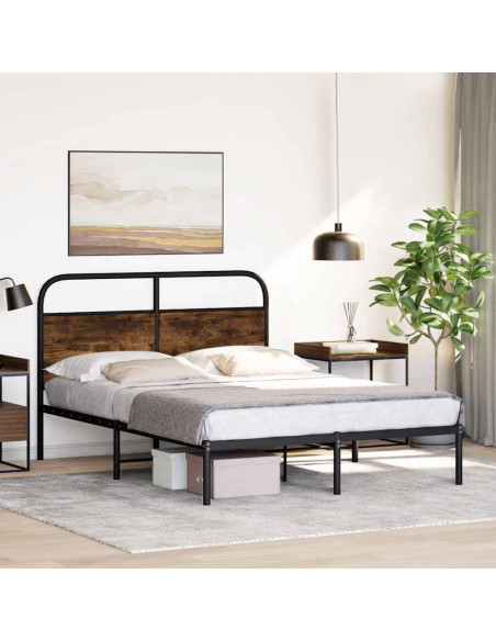 Giroletto senza Materasso Rovere Fumo 140x200 cm in Truciolato
