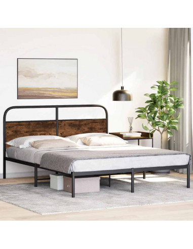 Giroletto senza Materasso Rovere Fumo 150x200 cm in Truciolato