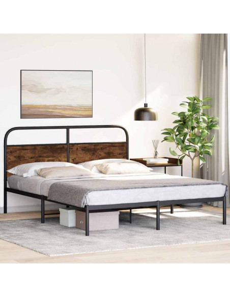 Giroletto senza Materasso Rovere Fumo 160x200 cm in Truciolato
