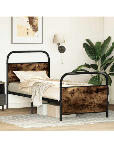 Giroletto senza Materasso Rovere Fumo 75x190 cm in Truciolato