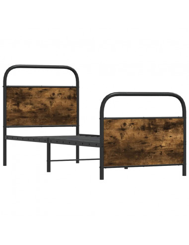 Giroletto senza Materasso Rovere Fumo 80x200 cm in Truciolato