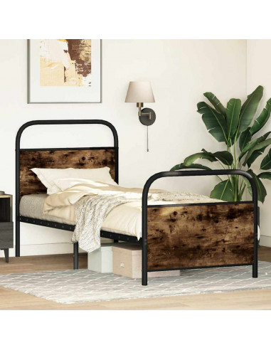 Giroletto senza Materasso Rovere Fumo 80x200 cm in Truciolato