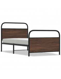 Giroletto senza Materasso Rovere Marrone 100x190 cm Truciolato 2