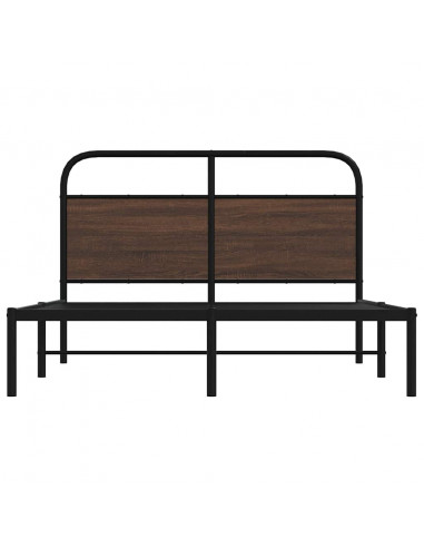 Giroletto senza Materasso Rovere Marrone 140x190 cm Truciolato