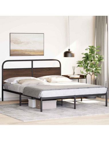 Giroletto senza Materasso Rovere Marrone 150x200 cm Truciolato