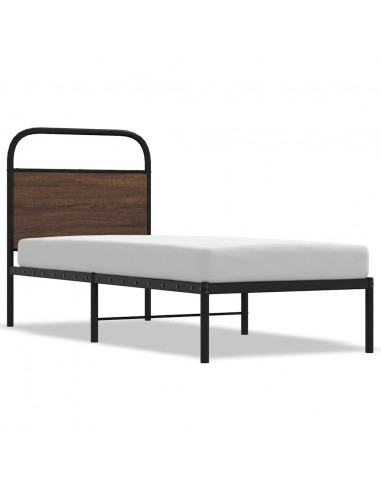 Giroletto senza Materasso Rovere Marrone 75x190cm in Truciolato