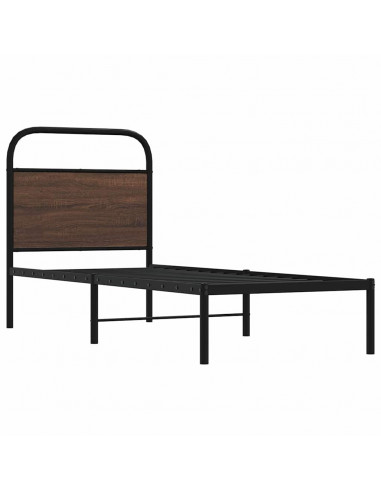 Giroletto senza Materasso Rovere Marrone 75x190cm in Truciolato