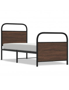 Giroletto senza Materasso Rovere Marrone 75x190cm in Truciolato 2