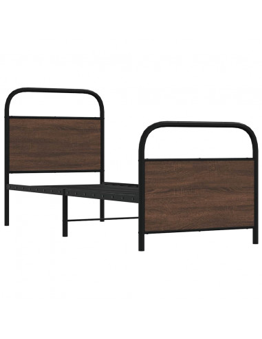 Giroletto senza Materasso Rovere Marrone 75x190cm in Truciolato