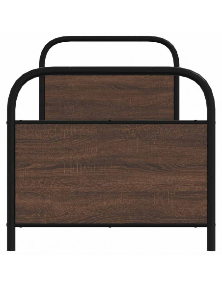 Giroletto senza Materasso Rovere Marrone 75x190cm in Truciolato