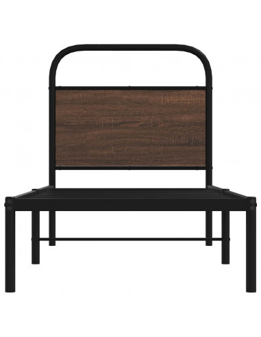 Giroletto senza Materasso Rovere Marrone 80x200cm in Truciolato