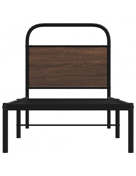 Giroletto senza Materasso Rovere Marrone 80x200cm in Truciolato