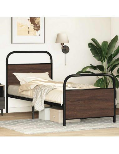 Giroletto senza Materasso Rovere Marrone 80x200cm in Truciolato