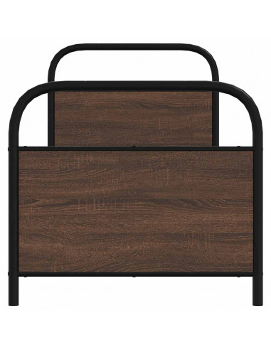 Giroletto senza Materasso Rovere Marrone 80x200cm in Truciolato