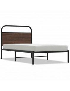 Giroletto senza Materasso Rovere Marrone 90x190cm in Truciolato 2