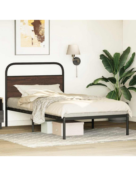 Giroletto senza Materasso Rovere Marrone 90x190cm in Truciolato