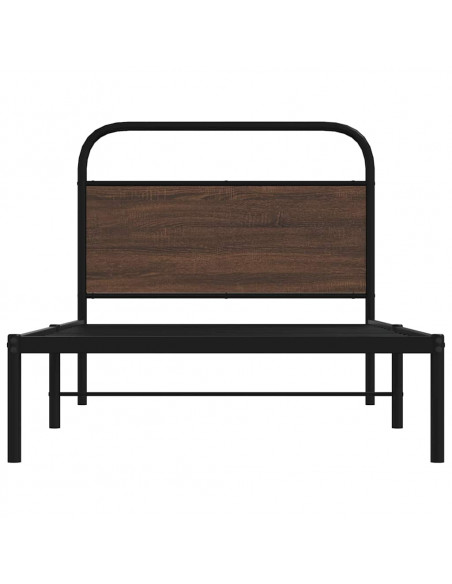 Giroletto senza Materasso Rovere Marrone 90x190cm in Truciolato