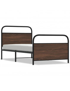 Giroletto senza Materasso Rovere Marrone 90x200cm in Truciolato 2