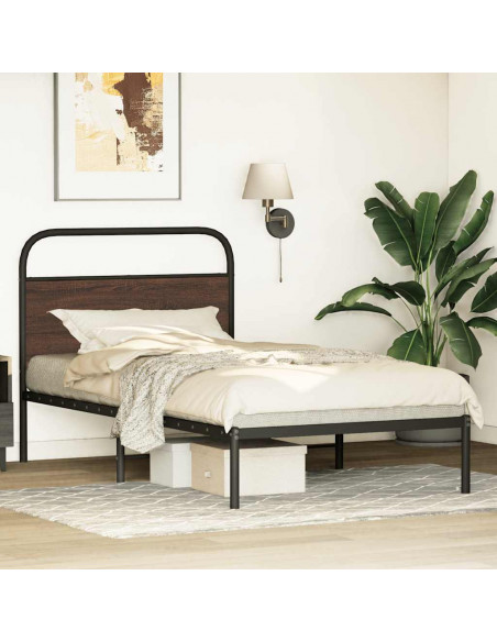 Giroletto senza Materasso Rovere Marrone 90x200cm in Truciolato