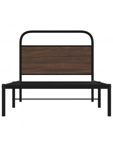 Giroletto senza Materasso Rovere Marrone 90x200cm in Truciolato