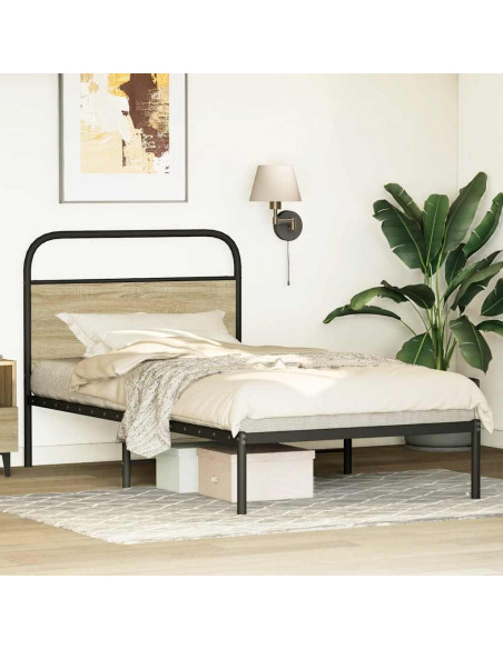 Giroletto senza Materasso Rovere Sonoma 100x190cm in Truciolato