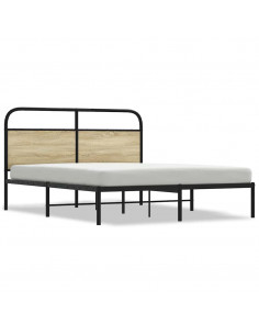 Giroletto senza Materasso Rovere Sonoma 160x200cm in Truciolato 2