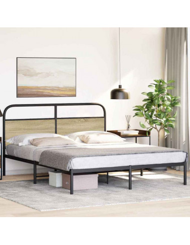 Giroletto senza Materasso Rovere Sonoma 160x200cm in Truciolato