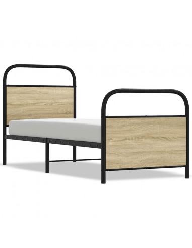 Giroletto senza Materasso Rovere Sonoma 80x200 cm in Truciolato