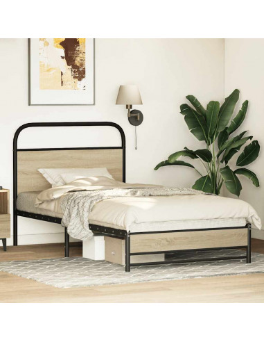 Giroletto senza Materasso Rovere Sonoma 90x190 cm in Truciolato