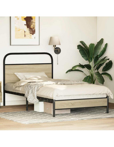 Giroletto senza Materasso Rovere Sonoma 90x200 cm in Truciolato