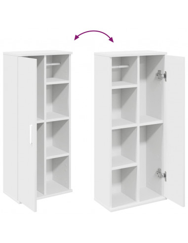 Mobile da Bagno con Portarotolo Bianco 39x22x90 cm