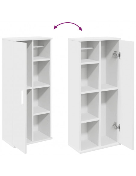 Mobile da Bagno con Portarotolo Bianco 39x22x90 cm