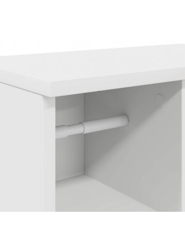 Mobile da Bagno con Portarotolo Bianco 39x22x90 cm