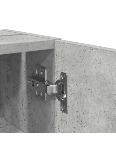 Mobile da Bagno con Portarotolo Grigio Cemento 20,5x22x72 cm