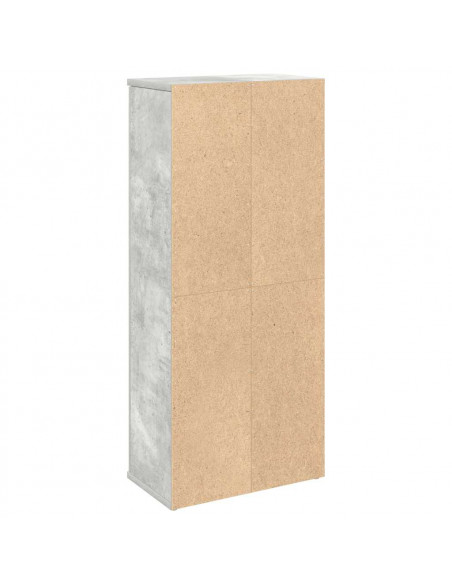 Mobile da Bagno con Portarotolo Grigio Cemento 39x22x90 cm