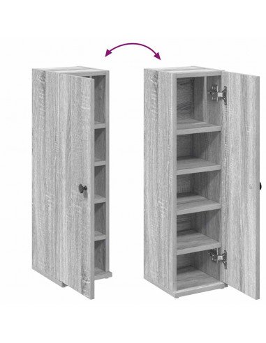 Mobile da Bagno con Portarotolo Grigio Sonoma 20,5x22x72 cm