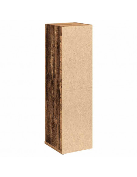 Mobile da Bagno con Portarotolo Legno Antico 20,5x22x72 cm