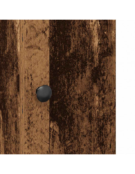 Mobile da Bagno con Portarotolo Legno Antico 20,5x22x72 cm