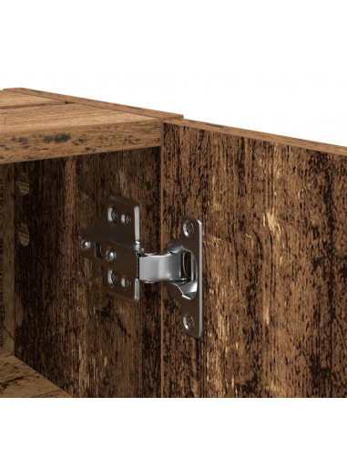 Mobile da Bagno con Portarotolo Legno Antico 20,5x22x72 cm