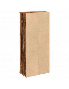 Mobile da Bagno con Portarotolo Legno Antico 39x22x90 cm 2