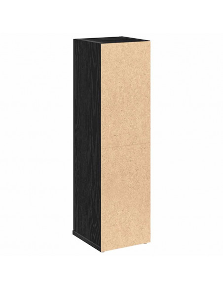 Mobile da Bagno con Portarotolo Nero 20,5x22x72 cm