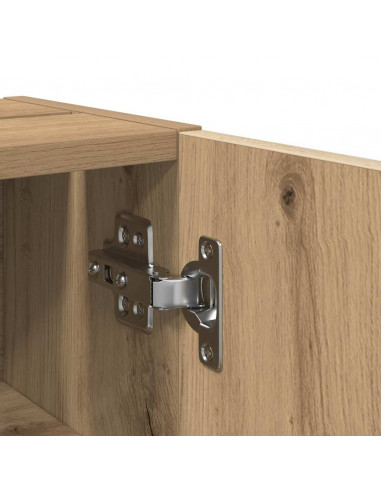 Mobile da Bagno con Portarotolo Rovere Artigianale 20,5x22x72cm