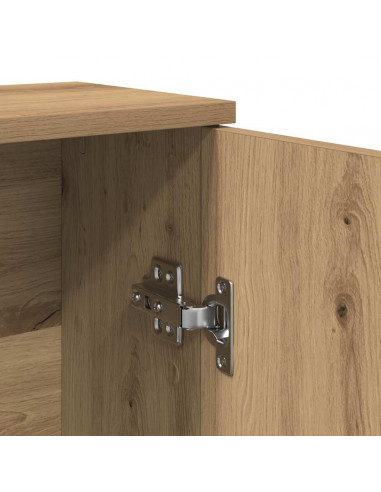 Mobile da Bagno con Portarotolo Rovere Artigianale 39x22x90 cm