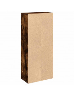 Mobile da Bagno con Portarotolo Rovere Fumo 39x22x90 cm 2