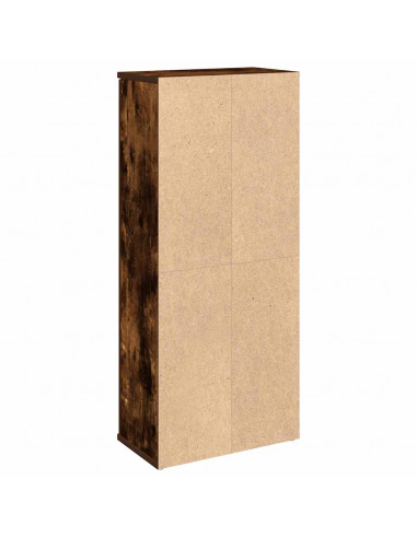 Mobile da Bagno con Portarotolo Rovere Fumo 39x22x90 cm